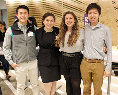 The VERA team (from left): Robert Luo, Eleni Dima, Ashley Jahren, Vincent Cheng